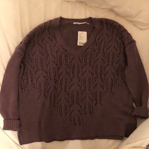 Urban Outfitters purple oversized knit sweater